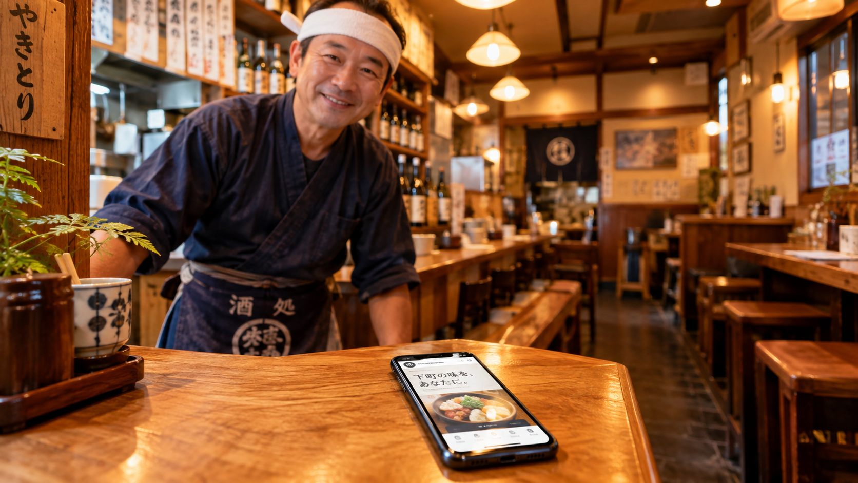 個人飲食店とジモトコネクトの公式ホームページイメージ